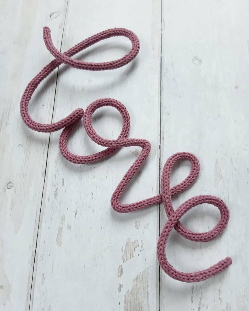 Knitted Wire Words Hestacraft