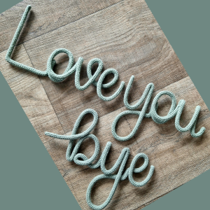 'Love you, bye' Sign